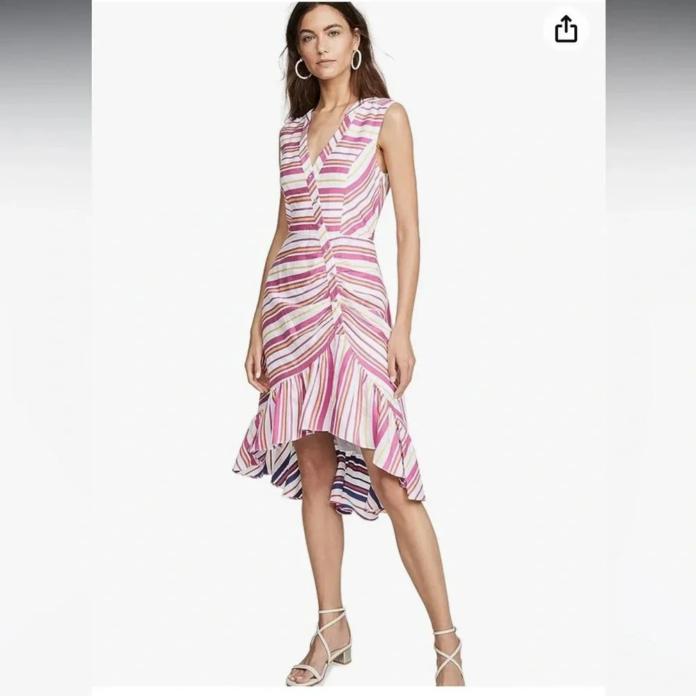 NWT Parker Candy poolside stripe sleeveless midi dress sz 4